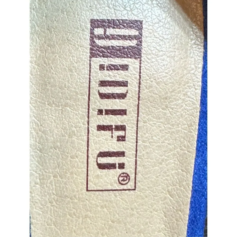 IDIFU Blue Suede NEW Stiletto High Heel size 9 Sandals Open toe Ankle Strap - Picture 11 of 11